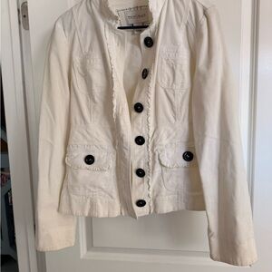 White House Black Market Cream Utility Jacket